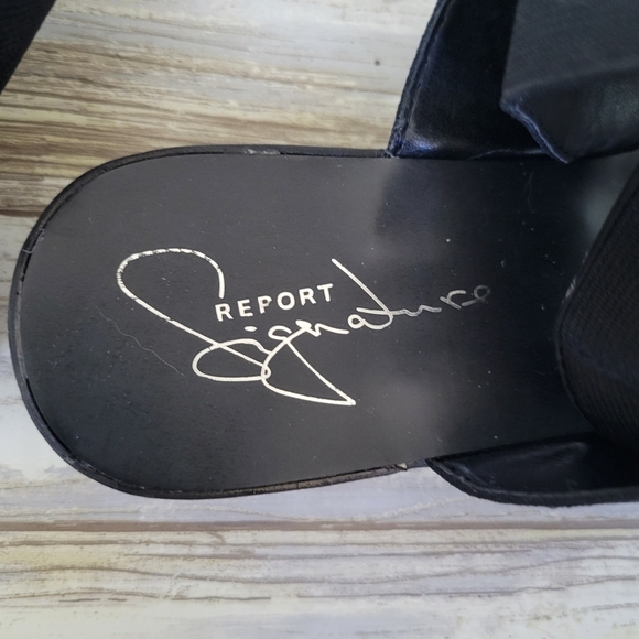 Report by Signature Broc Elastic Strappy Platform Sandals Women's Size 7.5 Black - Picture 7 of 10